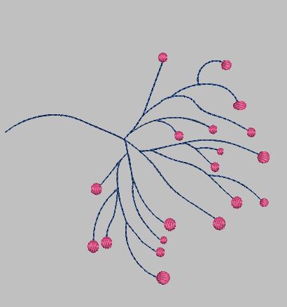 Branche de boules décoratives