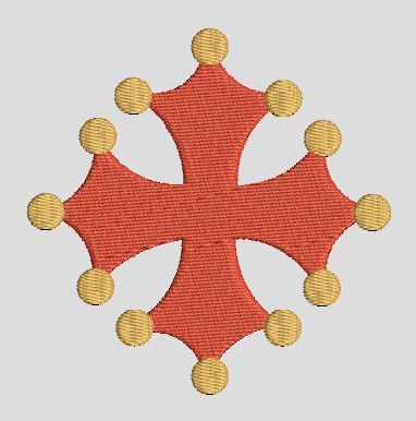 Croix Cathare Bicolore