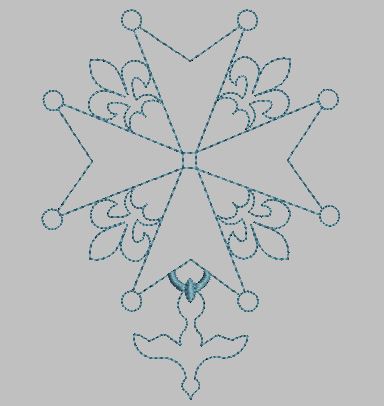 Croix, fleurs de lys et Colombe