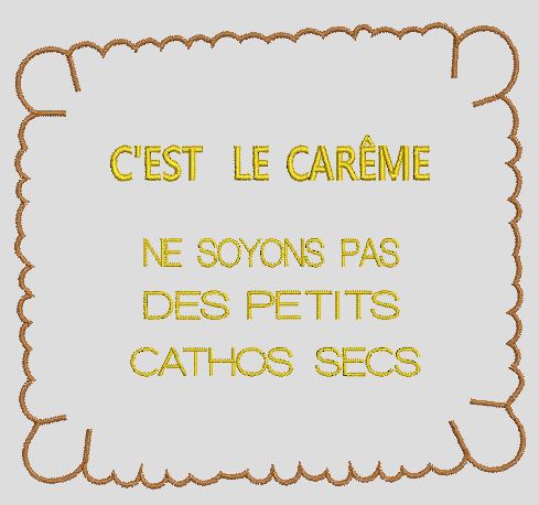 Ne soyez pas de petits cathos secs