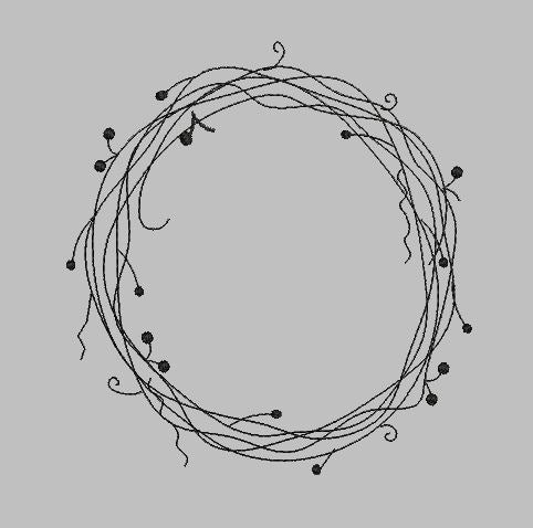 Couronne de brindilles et boules