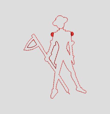 Silhouette militaire redwork