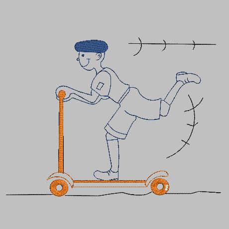 Scout en trottinette