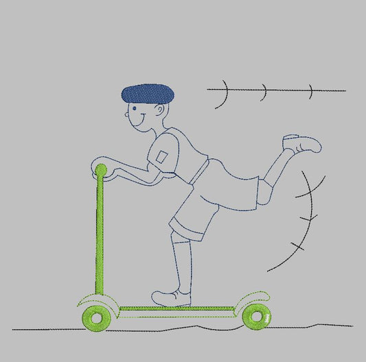 Scout en trottinette