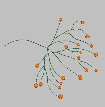 Branche de boules décoratives