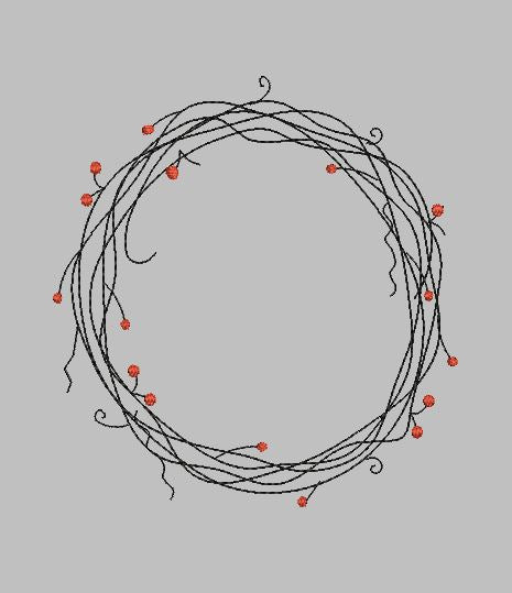 Couronne de brindilles et boules