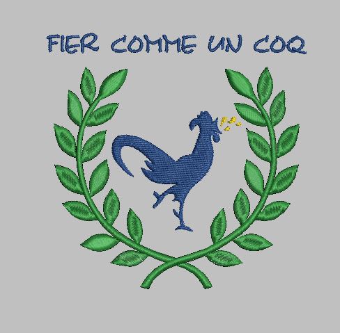 Ecusson fier comme un coq 🐓
