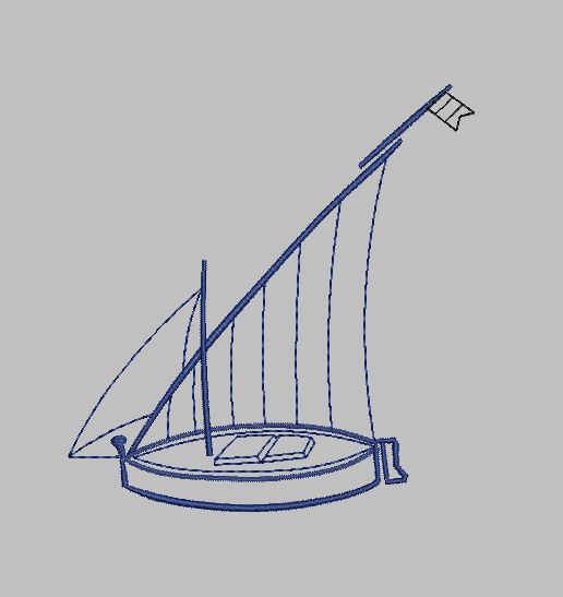 Barque de pêche traditionnel, appelé Pointu